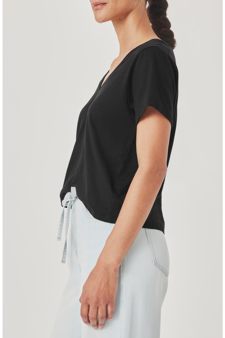 Louisa V-Neck T-Shirt, Alternate, color, BLACK