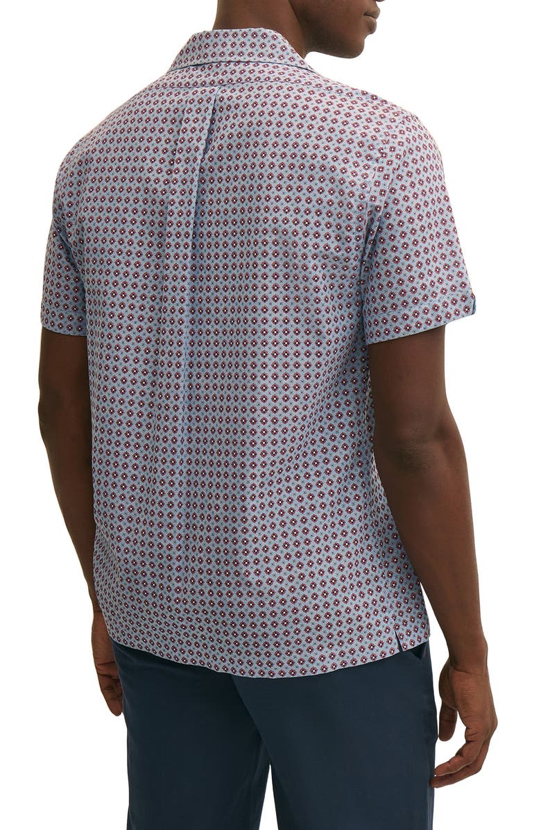 Brooks Brothers Foulard Linen & Cotton Camp Shirt, Alternate, color, Foulard