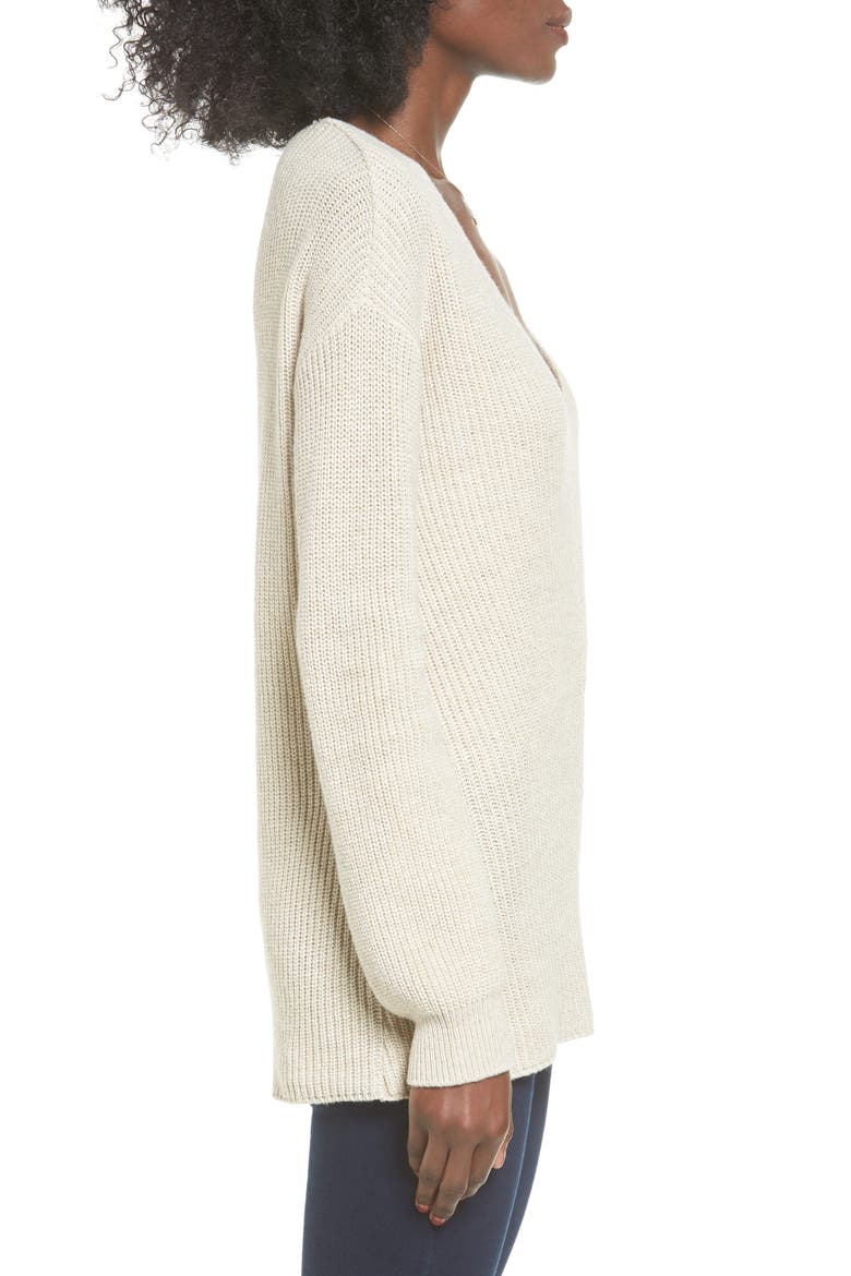 V-Neck Sweater, Alternate, color, BEIGE OATMEAL MEDIUM HEATHER