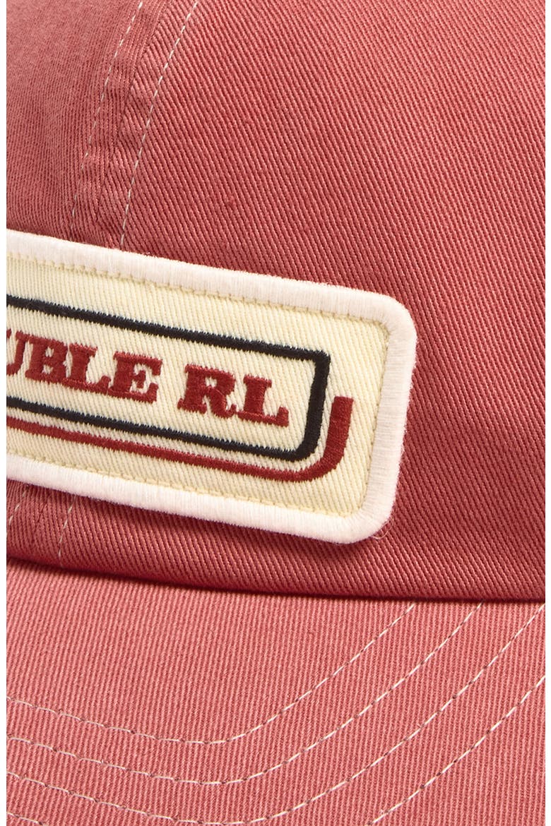 Logo Patch Twill Snapback Trucker Hat, Alternate, color, RED