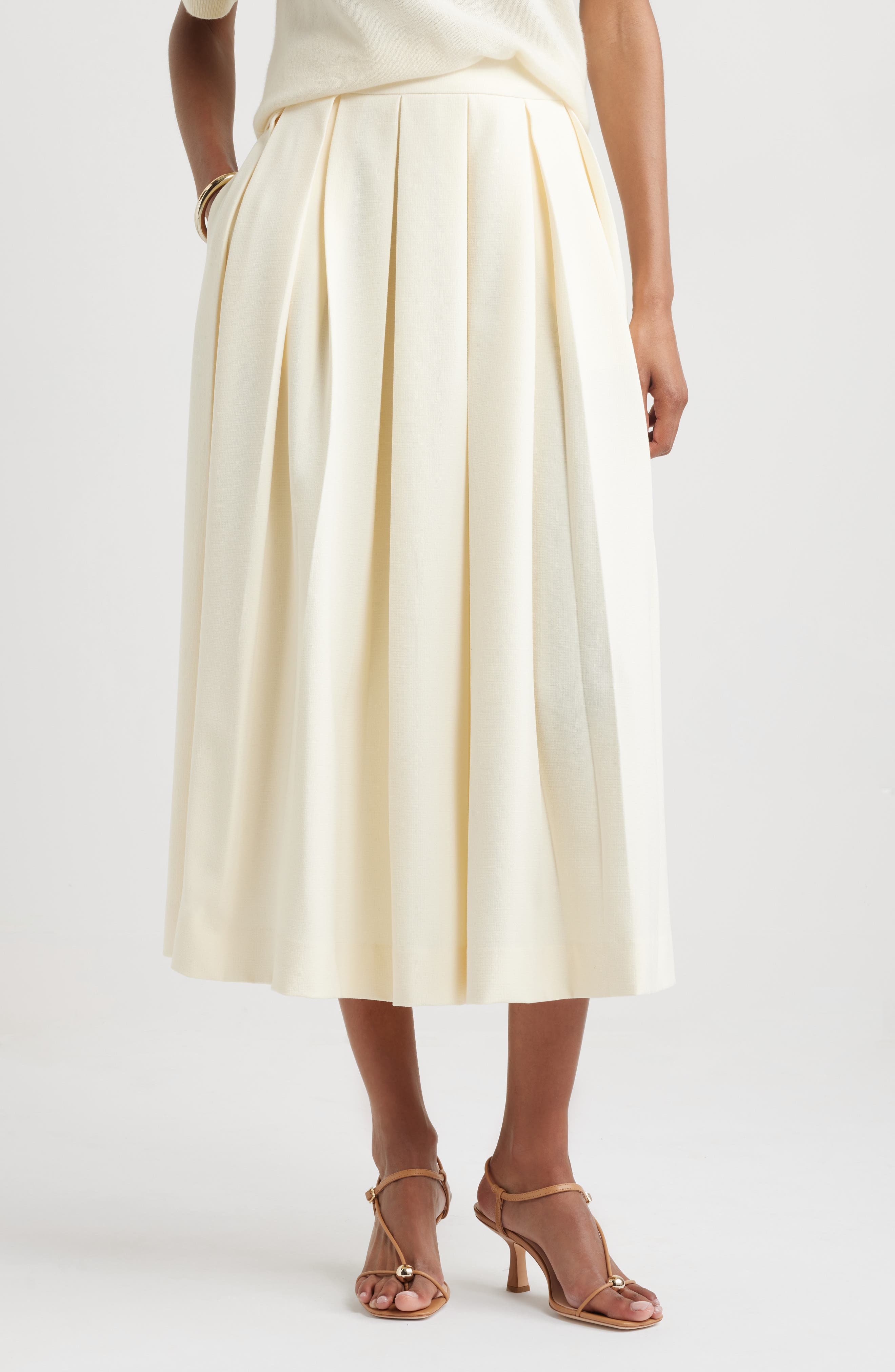 Nordstrom Pleated Midi Skirt