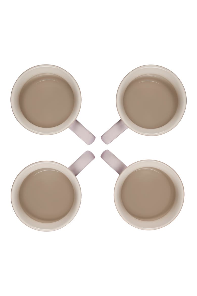 Set of Four 14-Ounce Stoneware Mugs, Alternate, color, SHALLOT