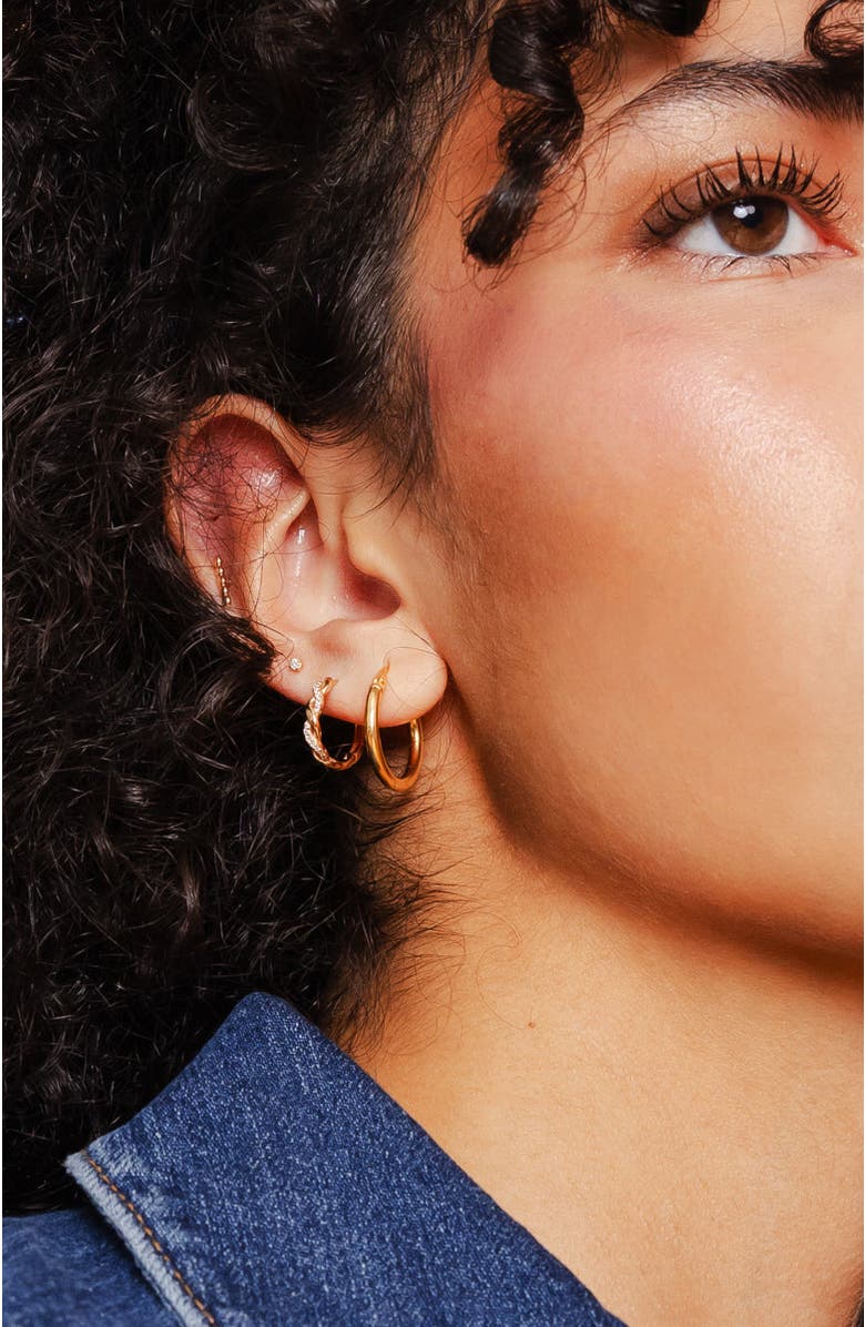 MADE BY MARY Maude Hoop Earrings, Alternate, color, Silver