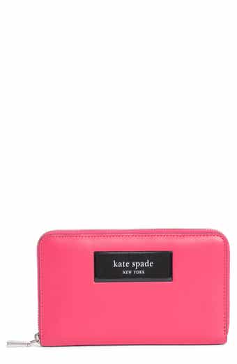 Kate Spade New York smooth leather medium zip wallet