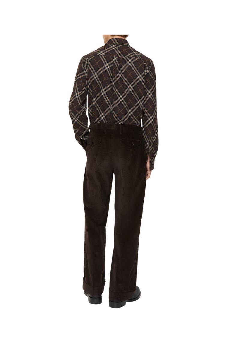 Corduroy Trousers, Alternate, color, Clove brown