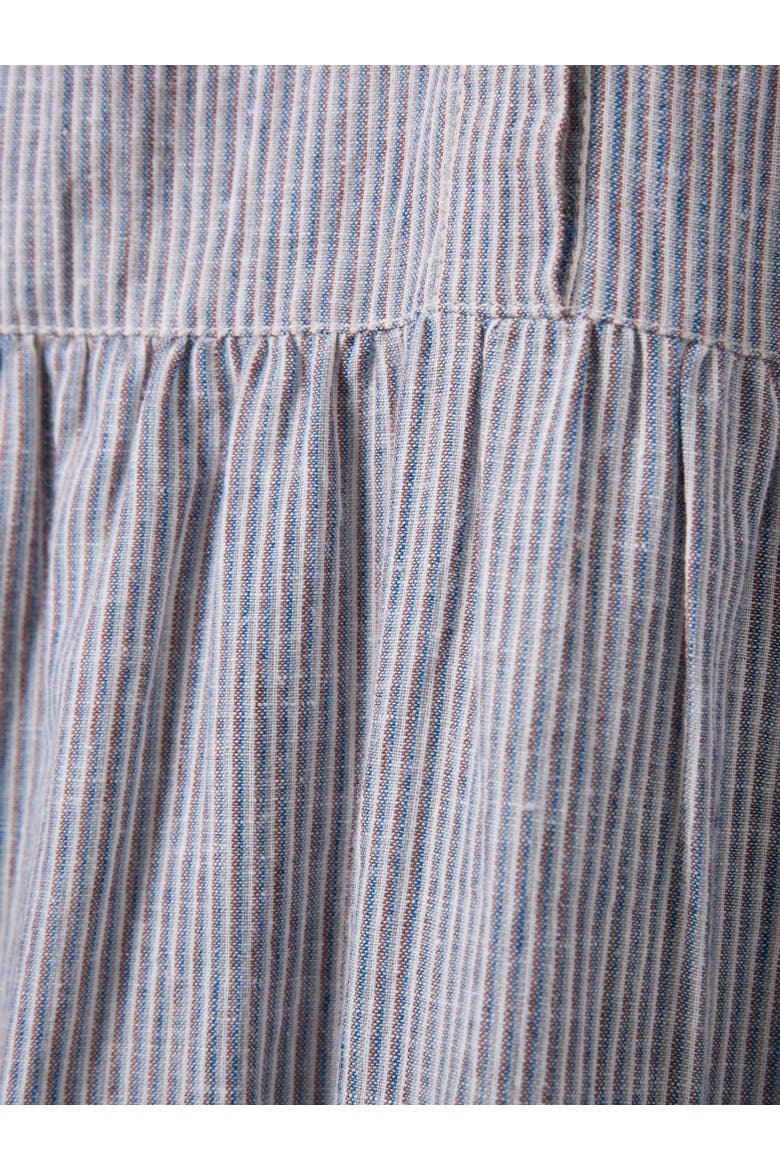 Button Front Midi Shirt Dress, Alternate, color, Blue Stripe