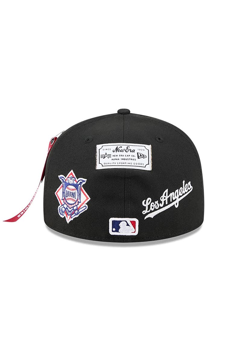 New Era x Alpha Industries Men's New Era x Alpha Industries Black Los Angeles Dodgers 59FIFTY Fitted Hat, Alternate, color, Black