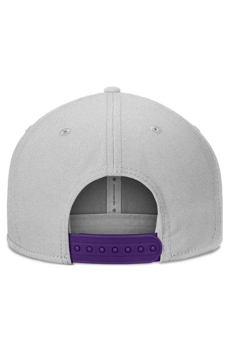 TOP OF THE WORLD Men's Top of the World Gray LSU Tigers Hudson Snapback Hat, Alternate, color, 