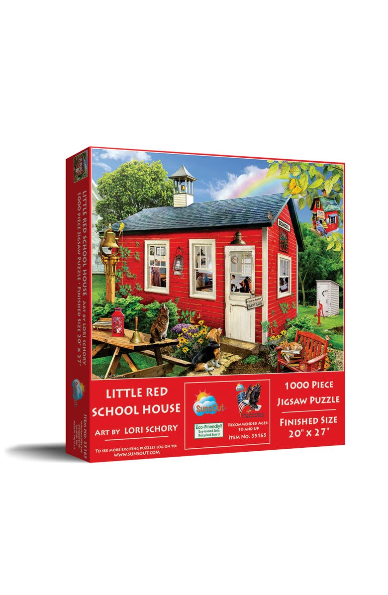Sunsout Little Red School House 1000 piece Jigsaw Puzzle for Adults, Main, color, Multicolor