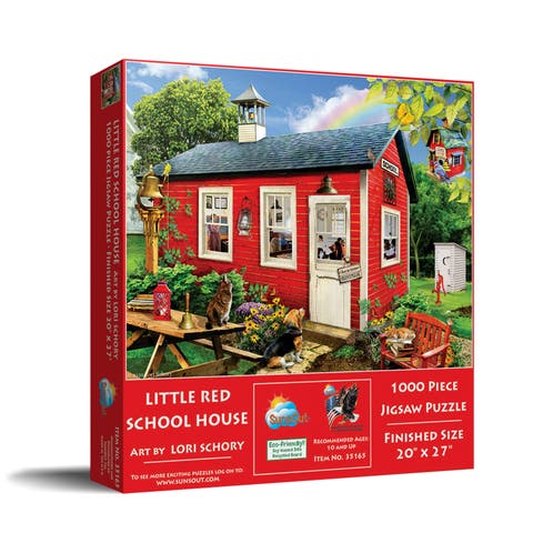 Little Red School House 1000 piece Jigsaw Puzzle for Adults