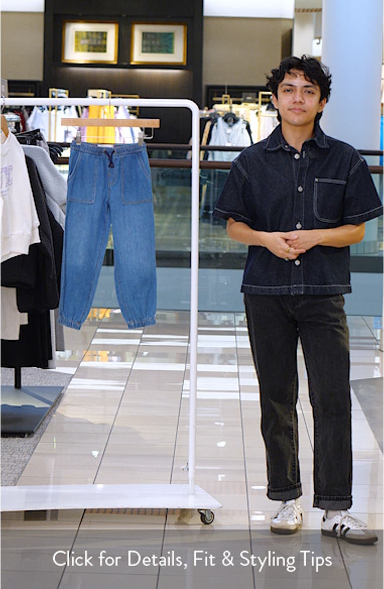 Kids' Elastic Cuff Denim Jeans, sales video thumbnail