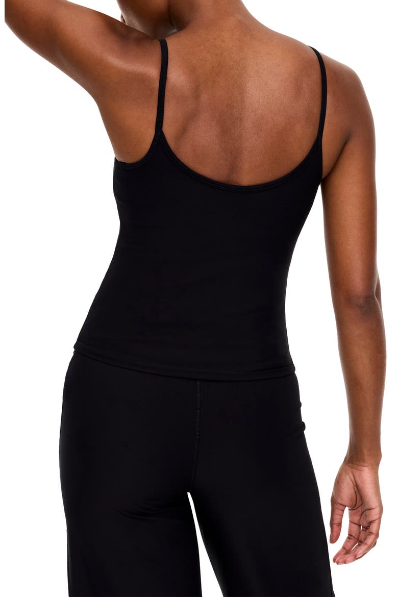 Performance Ruched Cami, Alternate, color, VERY BLACK