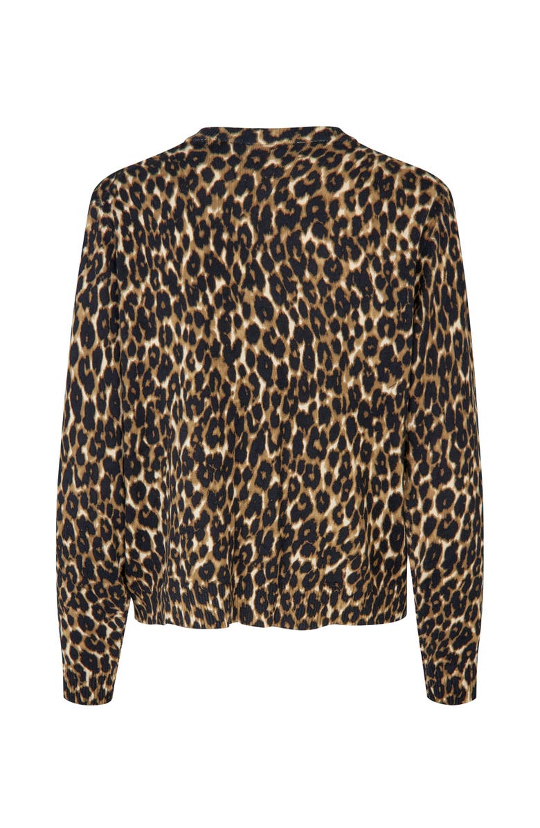 Masai Copenhagen MaLika Leopard Print Cardigan, Alternate, color, Incense