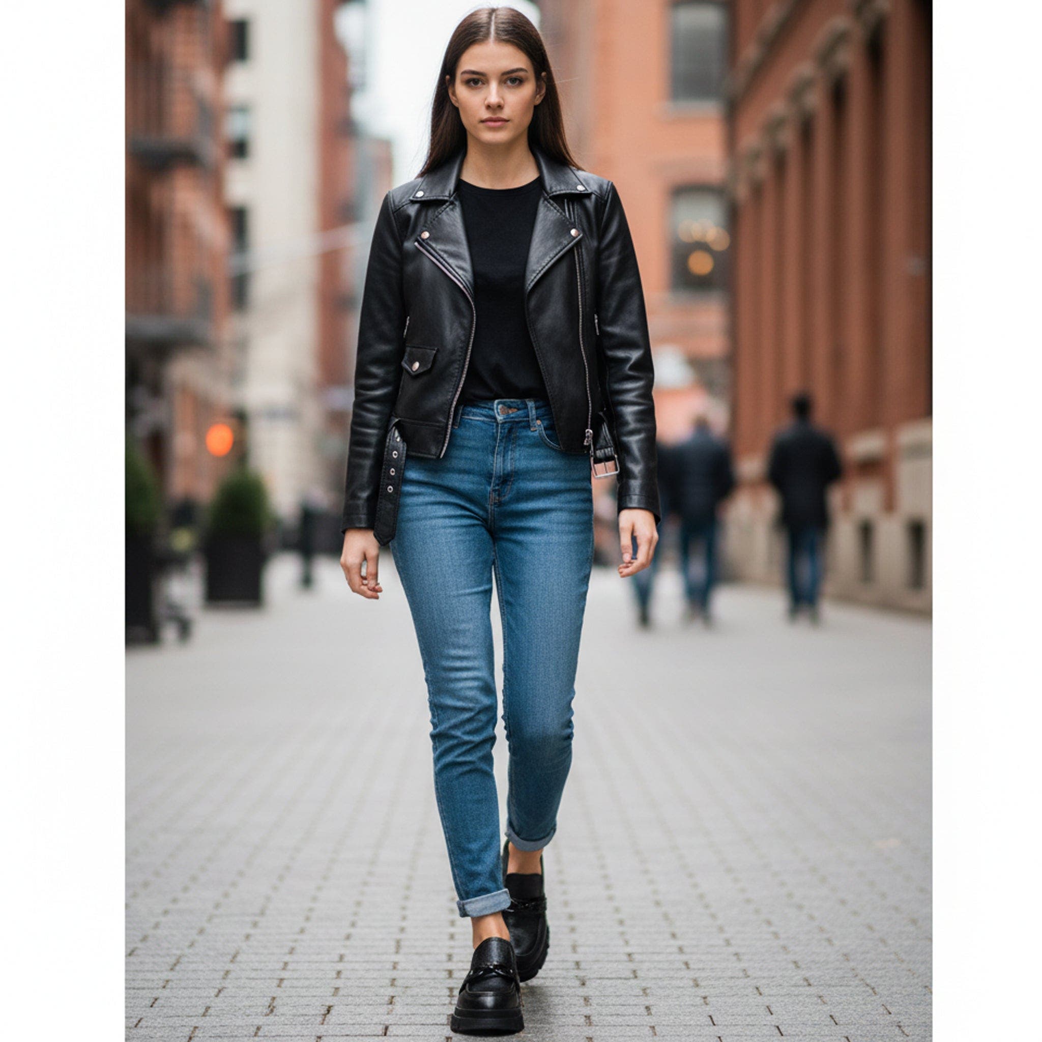 BEAUTIISOLES Raquel Leather Loafer, Alternate, color, Black