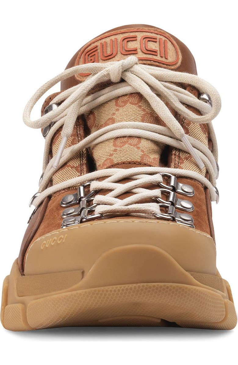Gucci Leather & Original GG Trekking Boot, Alternate, color,
