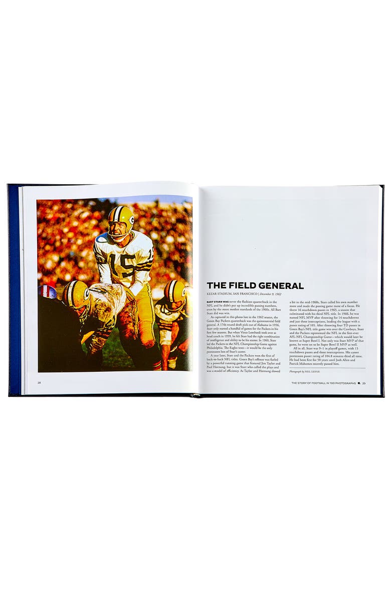 Graphic Image The Story of Football Leather Coffee Table Book, Alternate, color, Navy