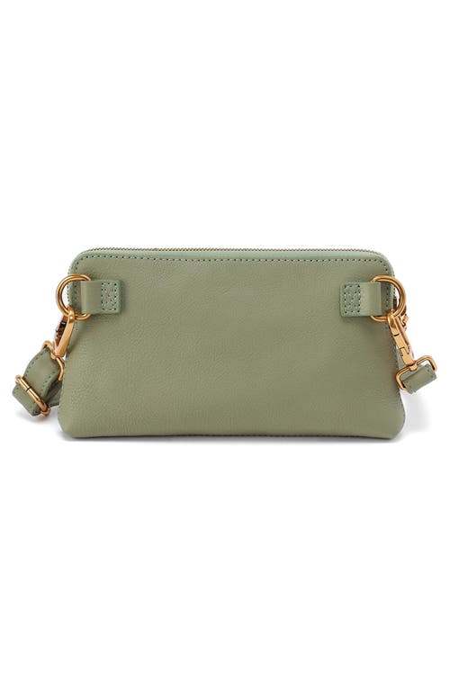 Hobo Slim Fern Leather Belt Bag In Watercress
