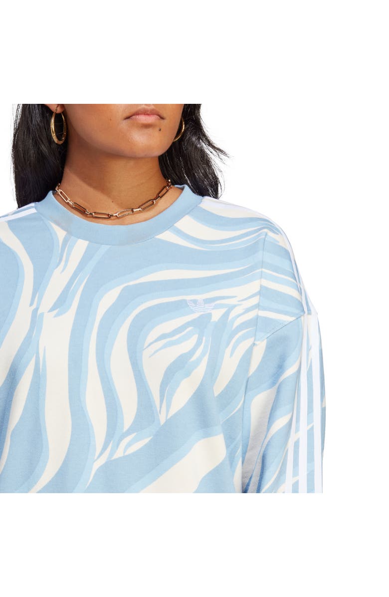 adidas Originals Abstract Animal Print Sweatshirt, Alternate, color,