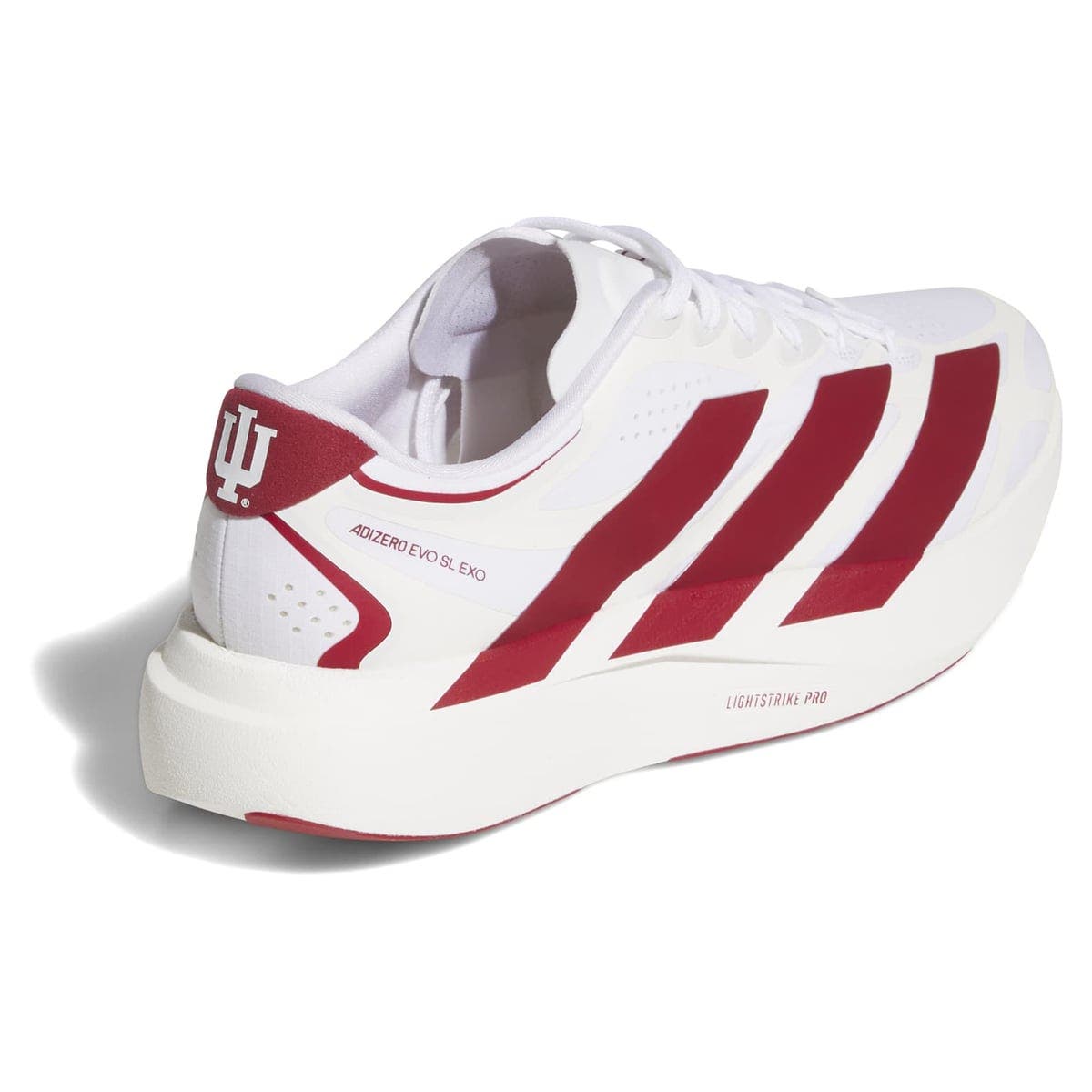 Unisex adidas  White Indiana Hoosiers Adizero EVO SL EXO Sneakers, Alternate, color, White