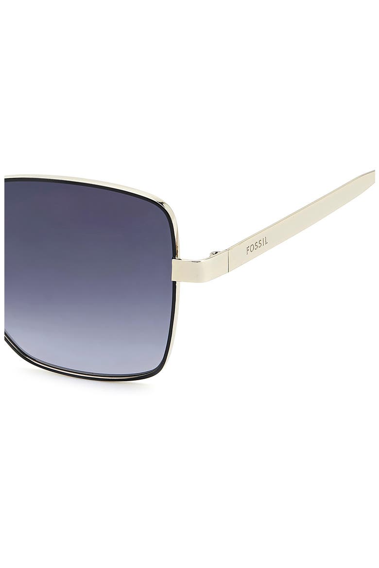 57mm Gradient Square Sunglasses, Alternate, color, LIGHT GOLD/ DARK GREY SF