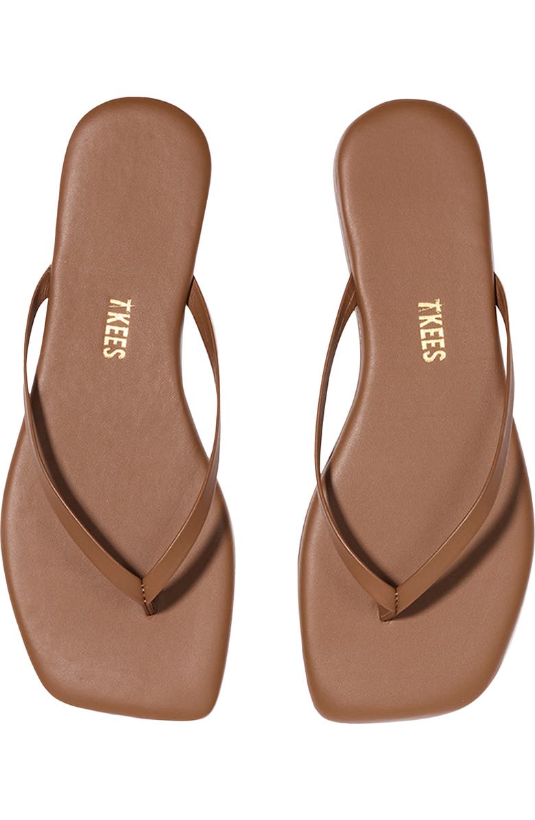 TKEES Lily Square Toe Flip Flop, Alternate, color, Ganache