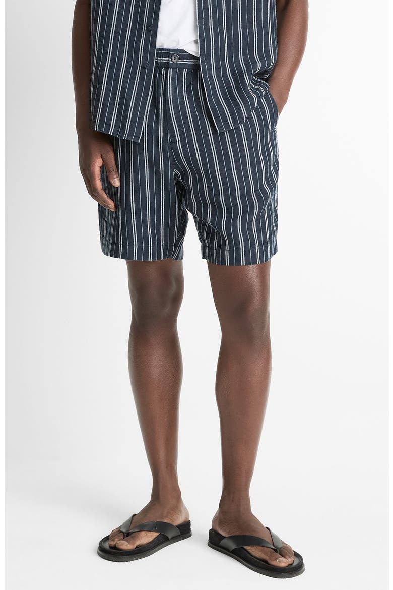 Stripe Hemp Beach Shorts, Main, color, COASTAL BLUE
