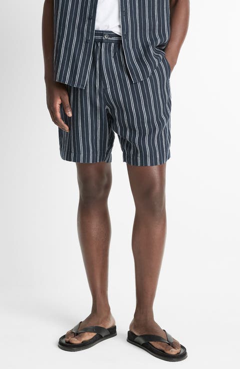 Stripe Hemp Beach Shorts