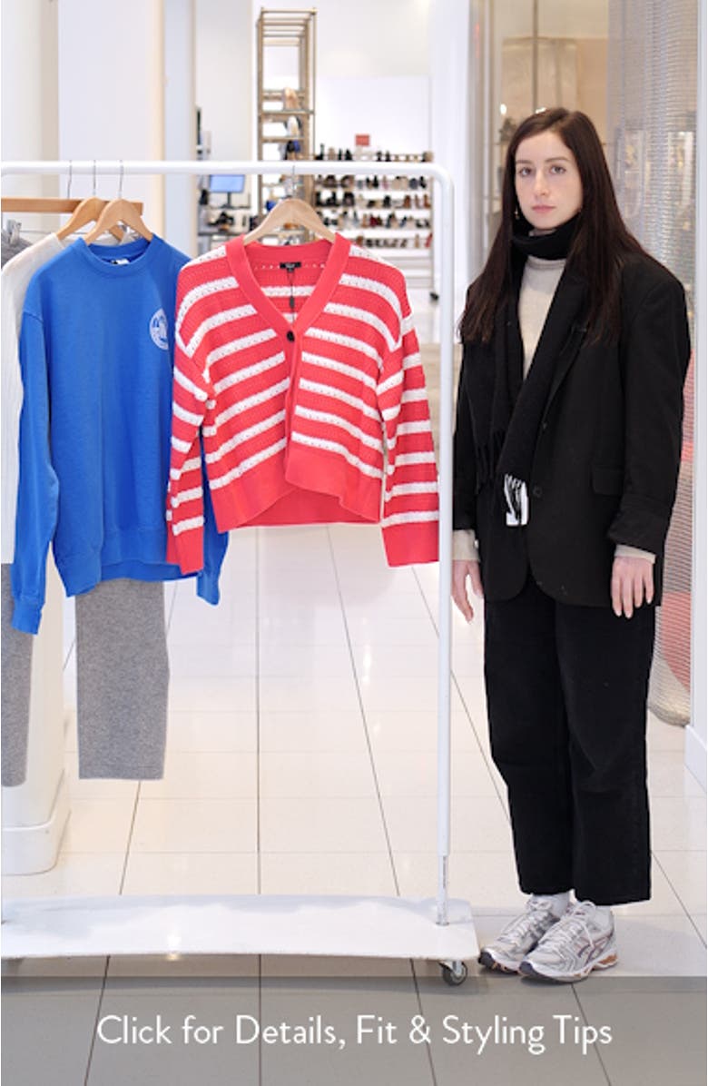 Geneva Stripe Cotton Cardigan, sales video thumbnail