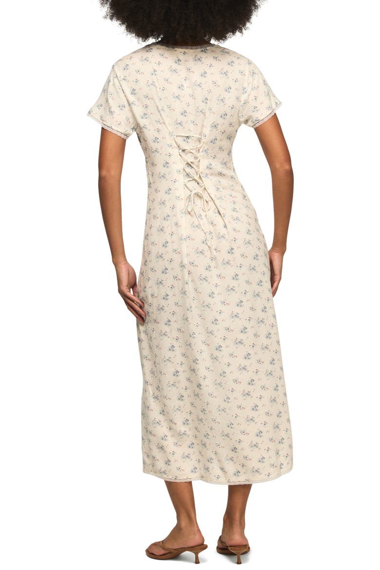 Simone Floral Midi Dress, Alternate, color, CREAM FLORAL