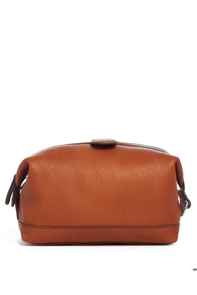 Ryder Leather Dopp Kit, Alternate, color, Pebbled Tan