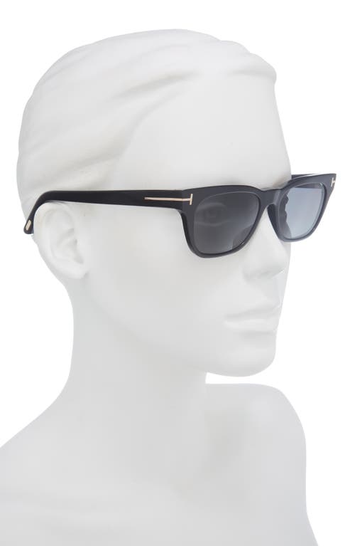 Tom Ford Penn 53mm Rectangular Sunglasses In Black
