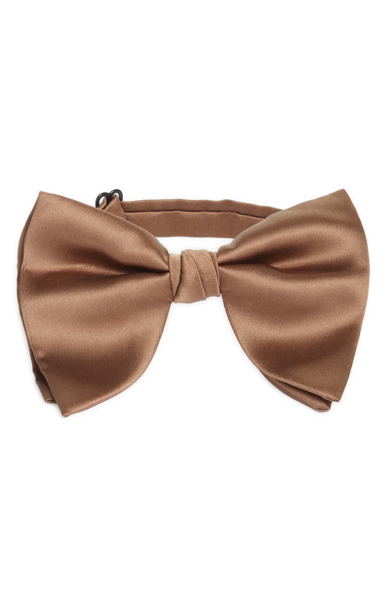 CLIFTON WILSON Silk Butterfly Bow Tie, Main, color, Brown