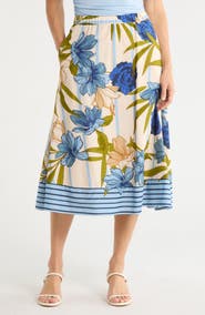 Halogen® Border Full Maxi Skirt