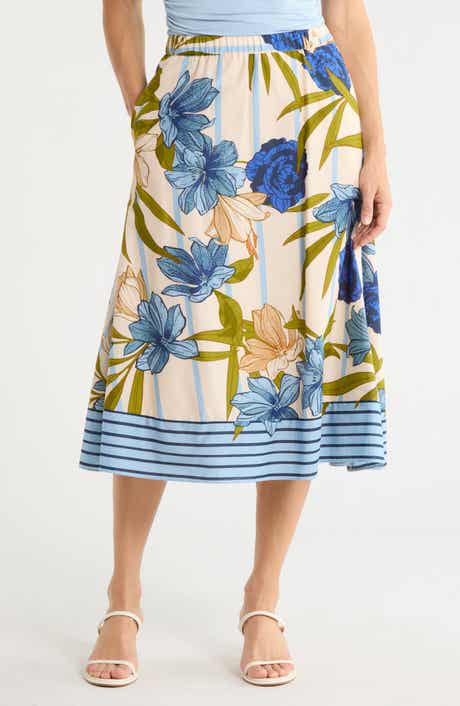 Halogen® Border Full Maxi Skirt