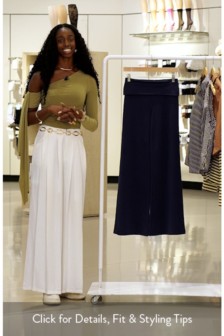 Wide Leg Foldover Pants video