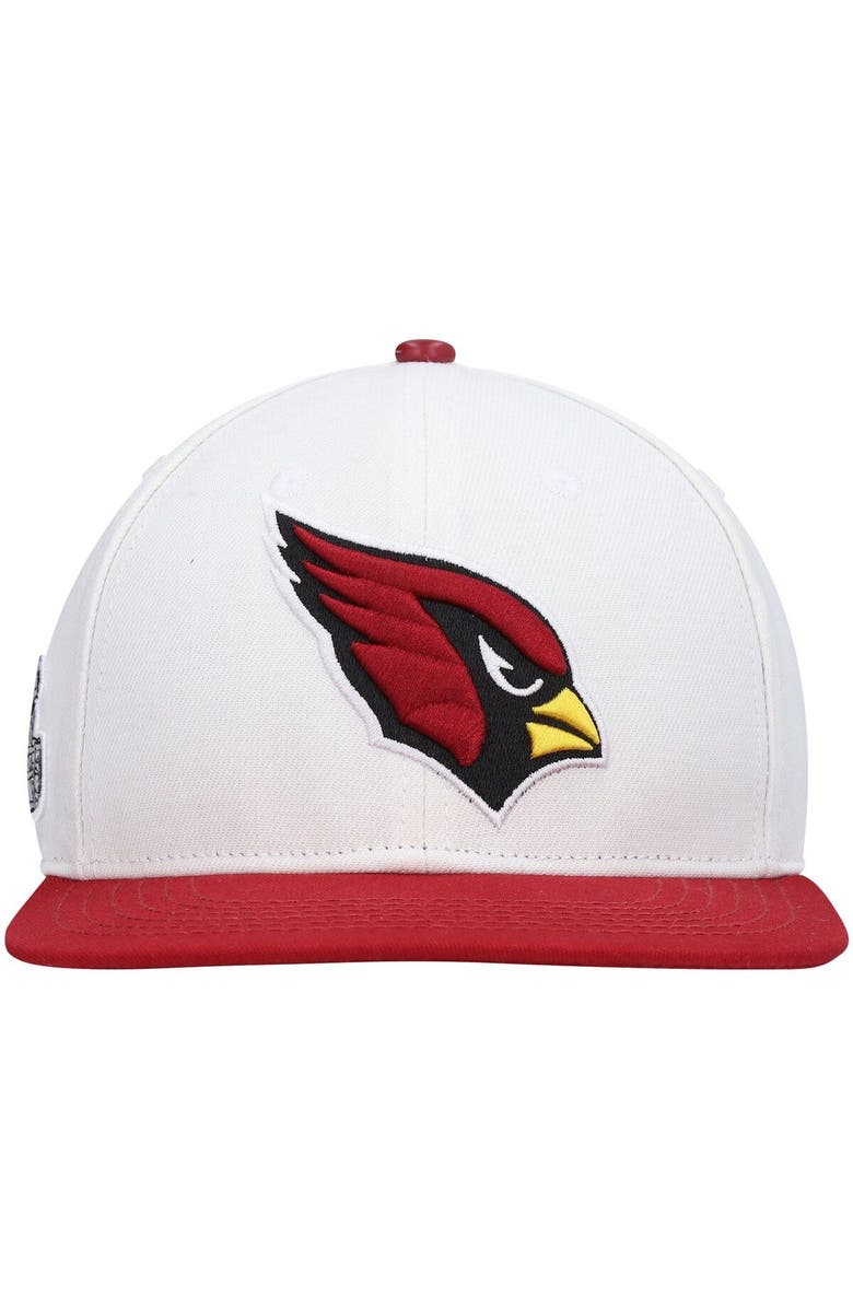 PRO STANDARD Men's Pro Standard White/Cardinal Arizona Cardinals 2Tone Snapback Hat, Alternate, color,
