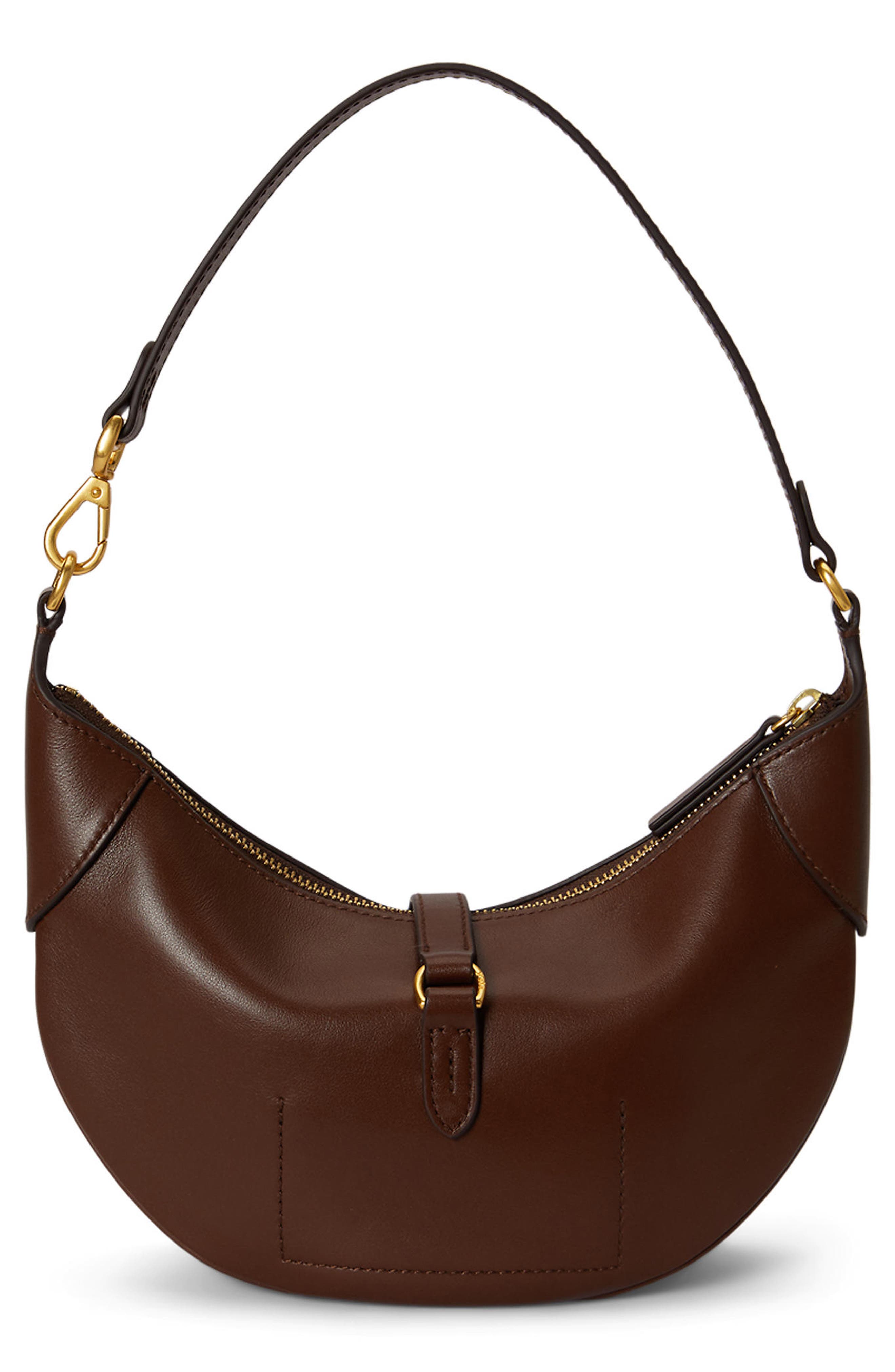 Женские сумки Polo Ralph Lauren Mini Polo ID Leather Shoulder Bag — фото 2