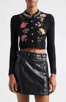 Cinq à Sept Isolde Floral Embroidery Cardigan