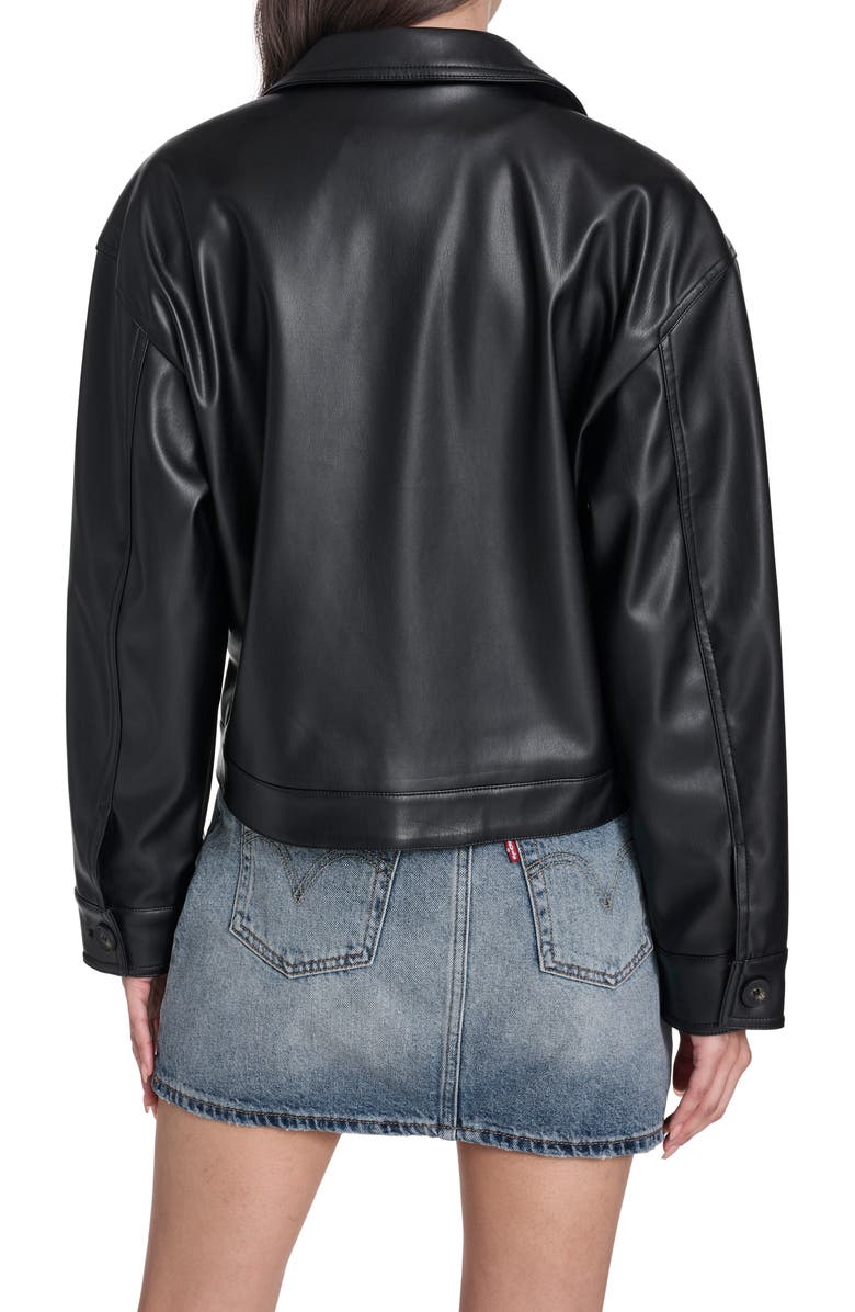 Levi's Faux Leather Shirt Jacket, Alternate, color, Black