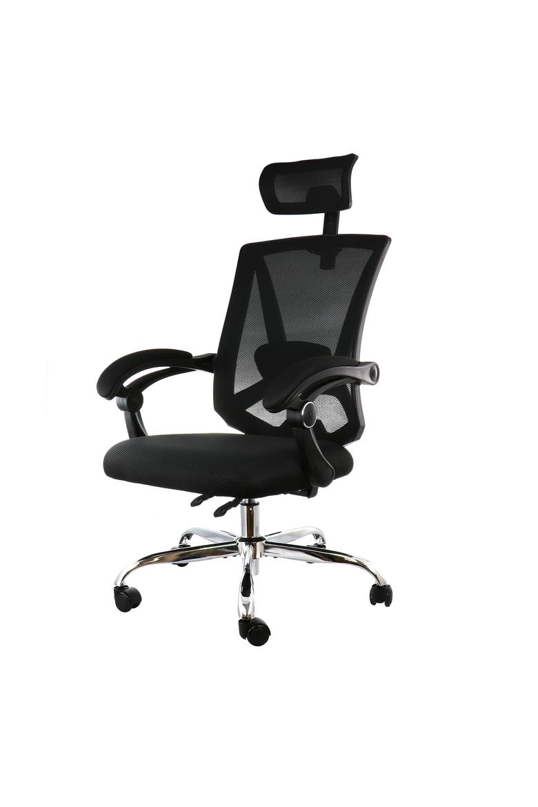 Full Back Adjustable Office Chair with Headrest, Main, color, Black