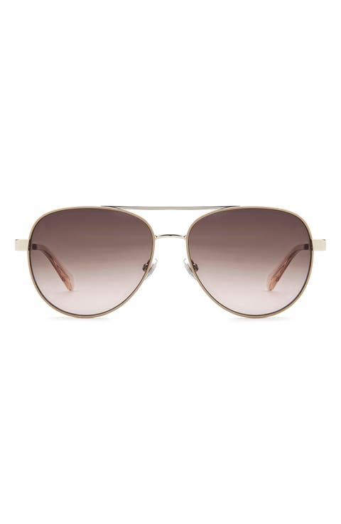 58mm Gradient Pilot Sunglasses