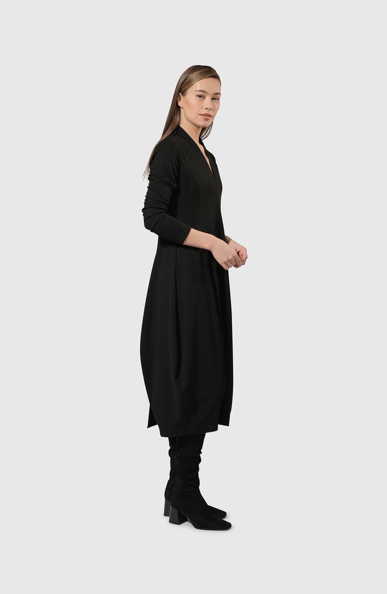 Alembika Essential Pockets Cocoon Dress, Alternate, color, Black