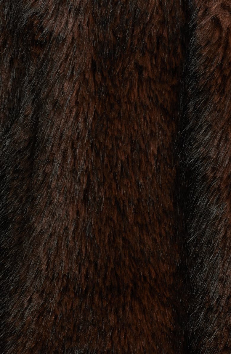 Open Edit Faux Fur Bomber Jacket, Alternate, color, Brown Coffee