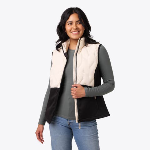 Women's Natural Down Hybrid Heated Vest