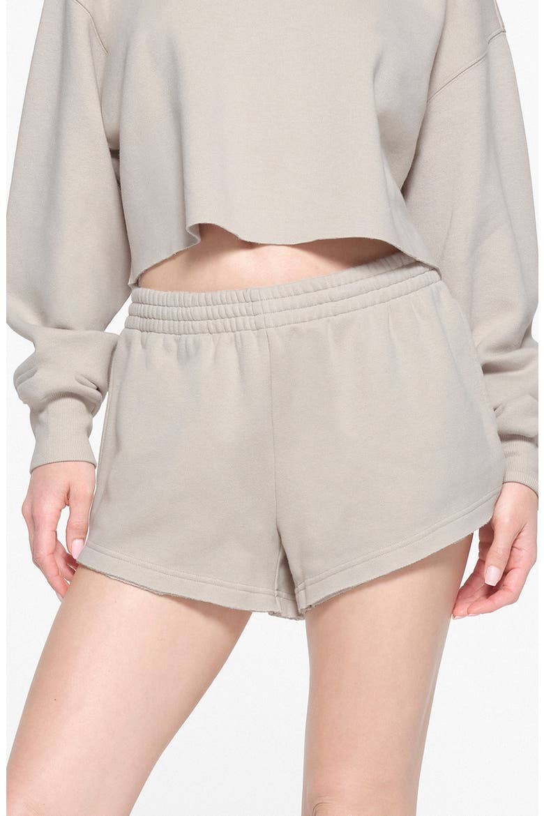 Cotton Fleece Blend Sweat Shorts, Main, color, STONE