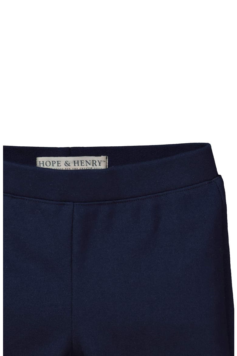 Girls' Button Cuff Ponte Pant, Toddler, Alternate, color, Navy Button Cuff