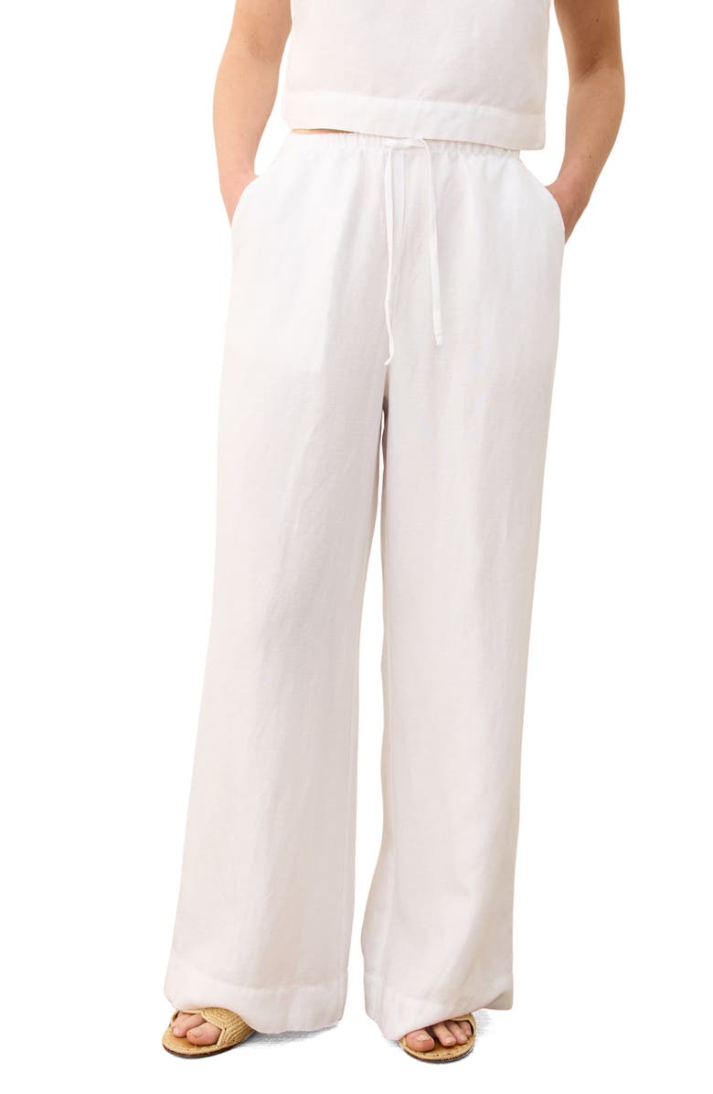 Marine Layer Linen Blend Wide Leg Pants, Main, color, 