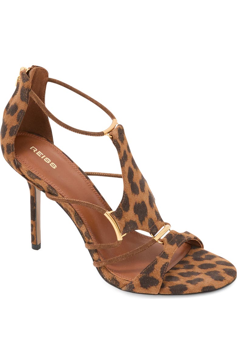 Reiss Roxanne Ankle Strap Sandal, Main, color, Animal