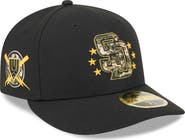 New Era Men's New Era Black San Diego Padres 2024 Armed Forces Day Low Profile 59FIFTY Fitted Hat