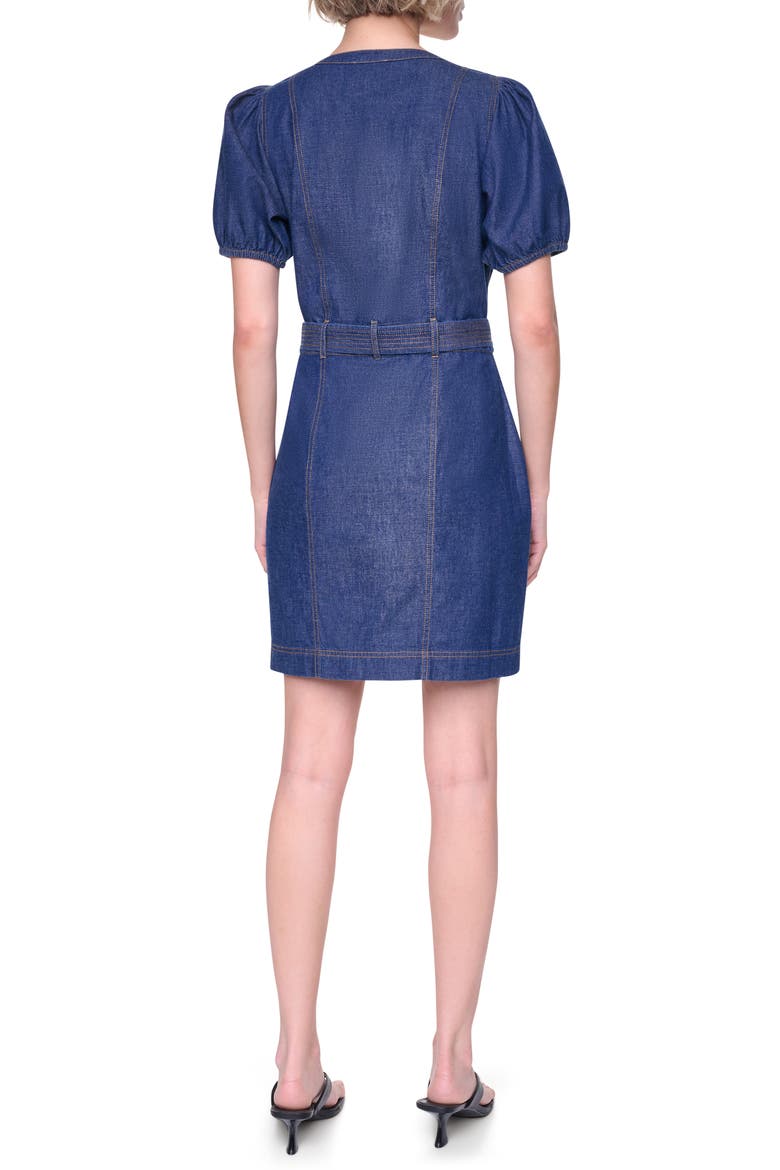 Crosby Belted Puff Sleeve Denim Dress, Alternate, color, CROSBY WASH